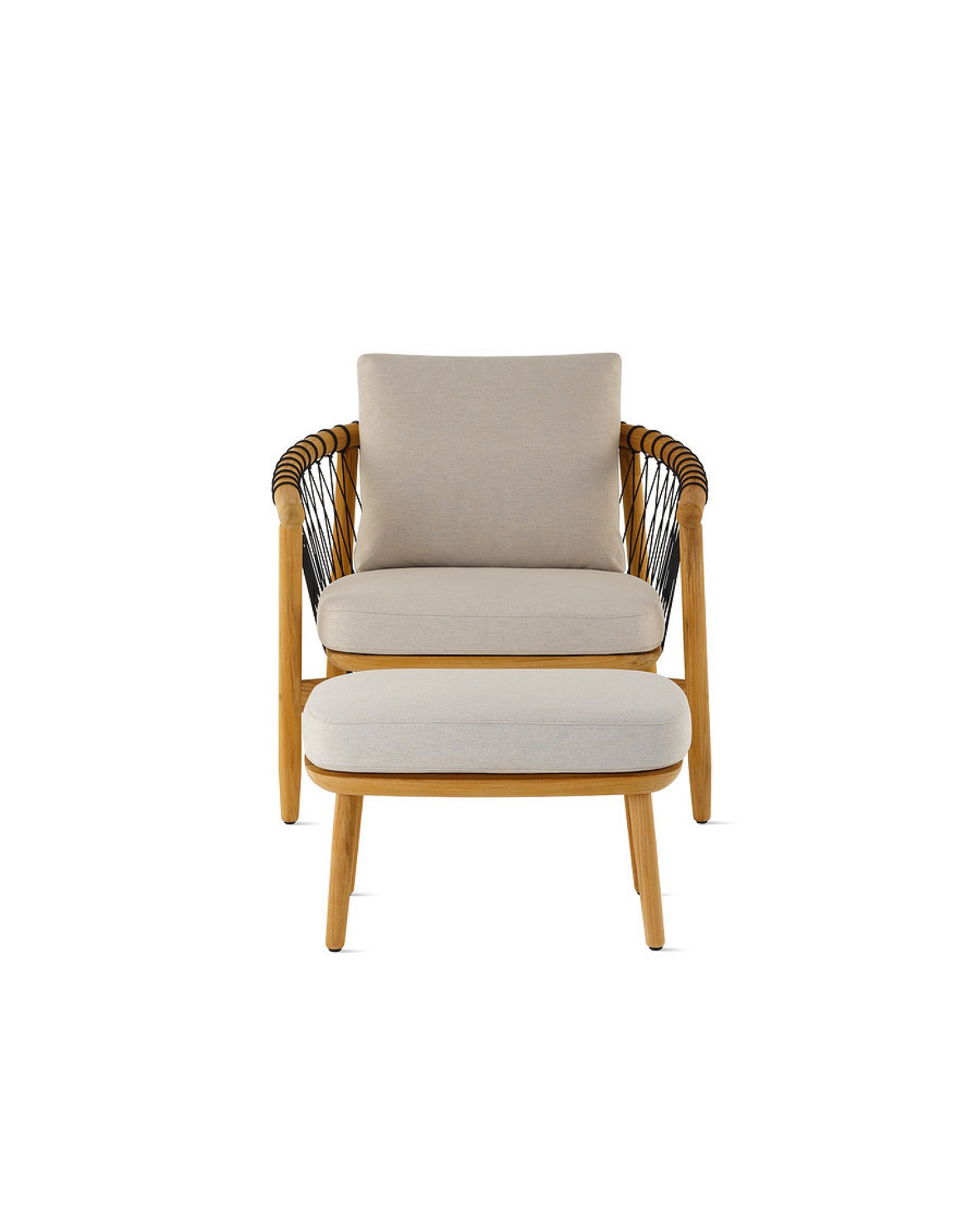 Crosshatch Outdoor Chair and Ottoman | CWC